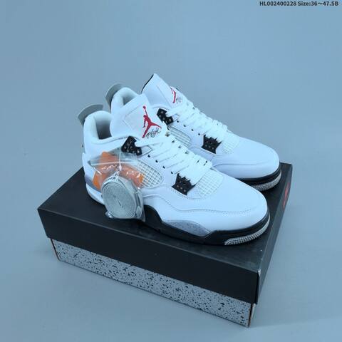 Air Jordan 4 Retro OG White Cement Replica AIR JORDAN 4 Aj4 Lifestyle (BS-66661)