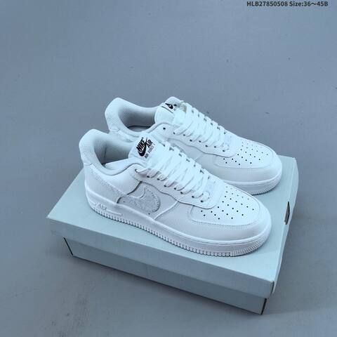 Nike Air Force 1 07 White Black Blue EU 36-45 Sneaker - Unisex (BS-60452)