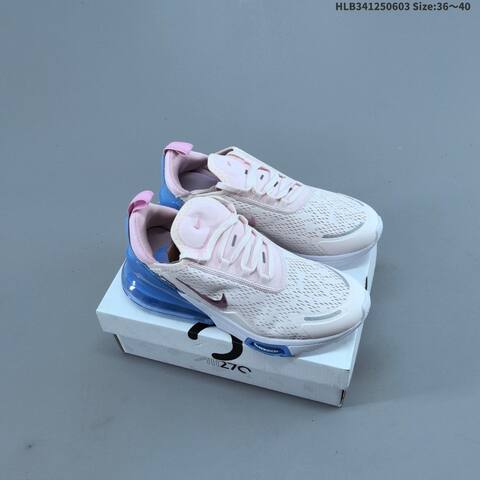 Nike Air Max 270 White Gold Light Blue Dark Blue EU 40-45 Running Shoe - Men's (BS-59978)