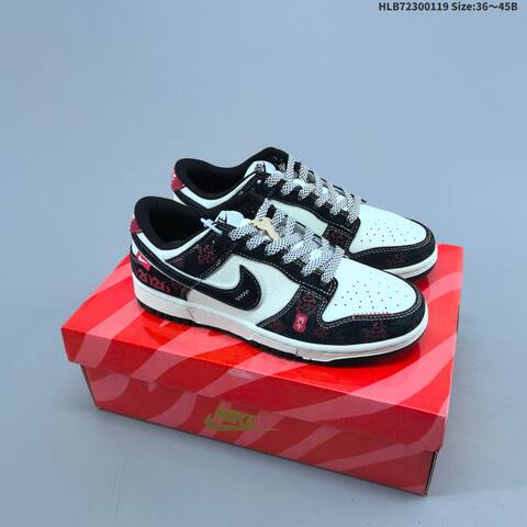 Nike Dunk Low Off White Grey Red Black EU 36-45 Skate Shoe - Unisex (BS-61906)