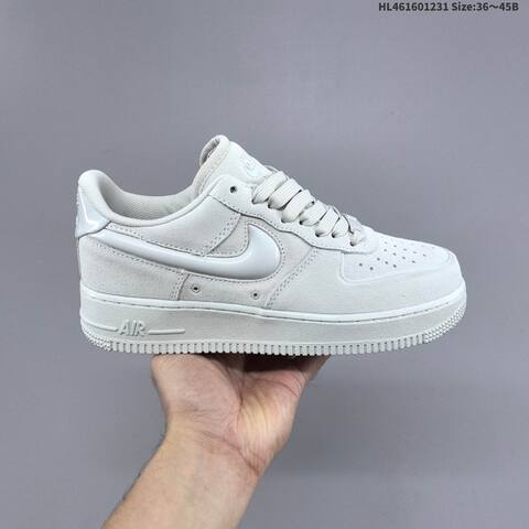 Nike Air Force 1 07 Light Grey White EU 36-45 Sneaker - Unisex (BS-62304)