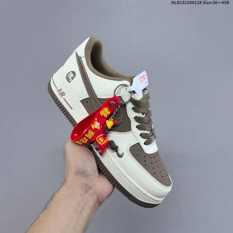 Nike Air Force 1 07 LV8 White Brown Red Blue EU 36-45 Sneaker - Unisex (BS-61687)