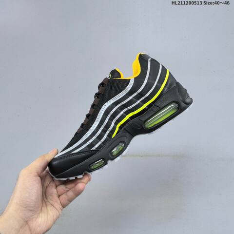 Nike Air Max 95 Black Yellow Silver Neon Green EU 40-46 Running Shoe - Men's (BS-60355)