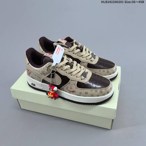 Nike Air Force 1 07 Low Off White Black Orange EU 36-45 Sneaker - Unisex (BS-61596)