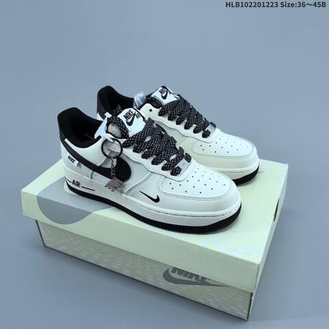 Nike Air Force 1 Low Grey White Bronze Off White Black EU 36-45 Sneaker - Unisex (BS-62501)