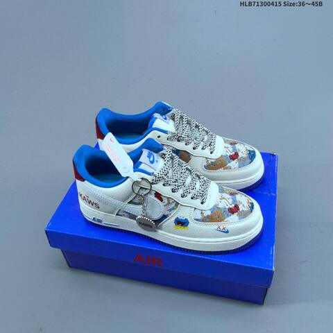Nike Air Force 1 07 Low Beige Green Yellow Red White Dark Green Off White EU 36-45 Sneaker - Unisex (BS-60714)