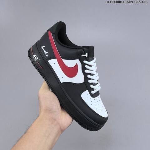 Nike Air Force 1 Low 07 Black White Red EU 36-45 Sneaker - Unisex (BS-62013)