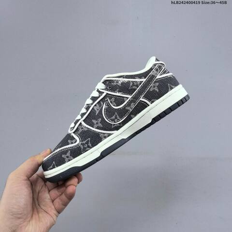 Nike Dunk SB Low Louis Vuitton Black White Blue Off White EU 36-45 Skate Shoe - Unisex (BS-60649)