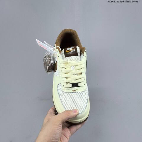 Nike Air Force 1 07 Cream White Brown EU 36-45 Sneaker - Unisex (BS-60059)