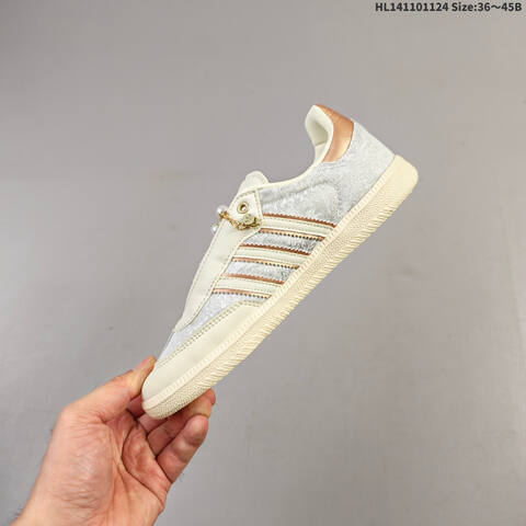 Adidas Samba Vegan OG SPD JR0035 Cream White Silver Rose Gold EU 36-45 Skate Shoe - Unisex (BS-65498)