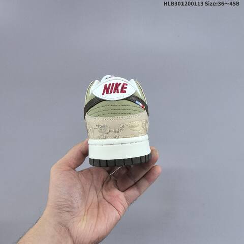 Nike SB Dunk Low CNY Pegasus Pack White Olive Beige Dark Brown EU 36-45 Skate Shoe - Unisex (BS-62023)
