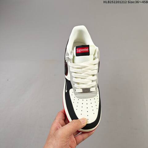 Nike Air Force 1 07 LV8 Off White Black Red Grey EU 36-45 Sneaker - Unisex (BS-62736)