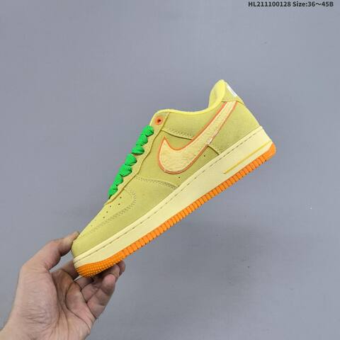 Nike Air Force 1 Low Light Yellow Bright Green Orange Pale Yellow EU 36-45 Sneaker - Unisex (BS-61705)