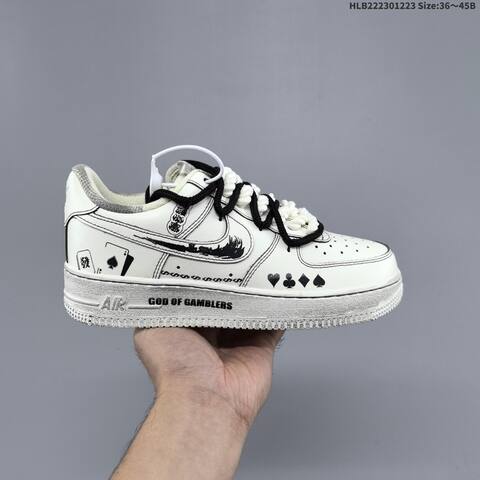 Nike Air Force 1 07 LV8 Off White Black Grey EU 36-45 Sneaker - Unisex (BS-62500)