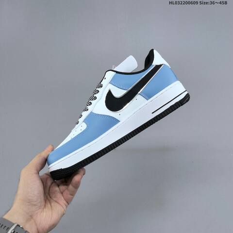 Nike Air Force 1 07 LV8 White Black Blue EU 36-45 Sneaker - Unisex (BS-59942)