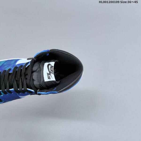 Nike Air Jordan 1 High OG black/blue/white tie-dye 36~45 basketball