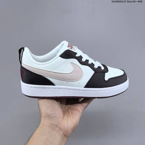 Nike Court Borough Low Black White Light Grey EU 36-40 Skate Shoe - Unisex (BS-61720)