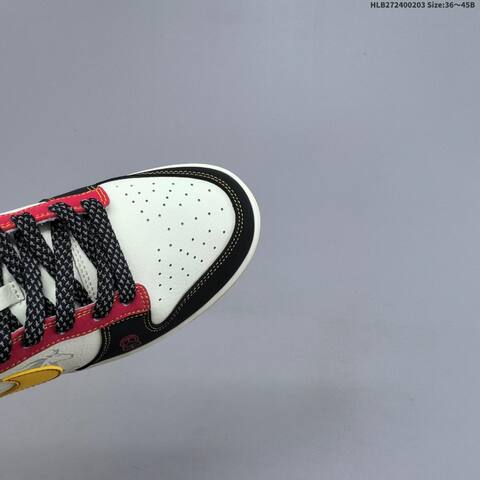 Nike SB Dunk Low Retro DIY White Black Red Yellow Gum EU 36-45 Skate Shoe - Unisex (BS-61554)