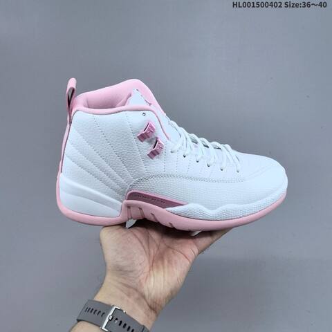 A Air Jordan 12 Retro Pearl Pink AIR JORDAN 12 Aj12 Lifestyle (BS-66358)