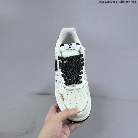 Nike Air Force 1 07 LV8 HQ2037-203 Off White Black Red EU 36-45 Sneaker - Unisex (BS-60313)
