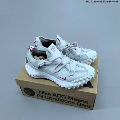 Nike ACG Mountain Fly Low GORE TEX Black Grey White Red EU 36-46 Trail Shoe - Unisex (BS-60920)