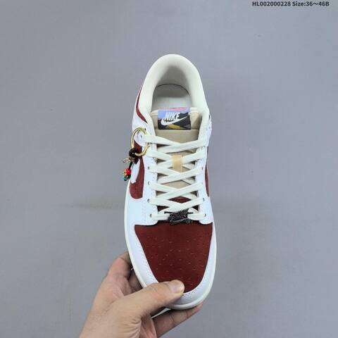 Nike SB Dunk Low CNY Pegasus Pack White Red Sail Dark Brown EU 36-46 Skate Shoe - Unisex (BS-61490)