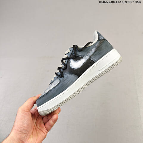Nike Air Force 1 07 LV CW6871 77 Black Grey White Beige EU 36-45 Sneaker - Unisex (BS-63266)