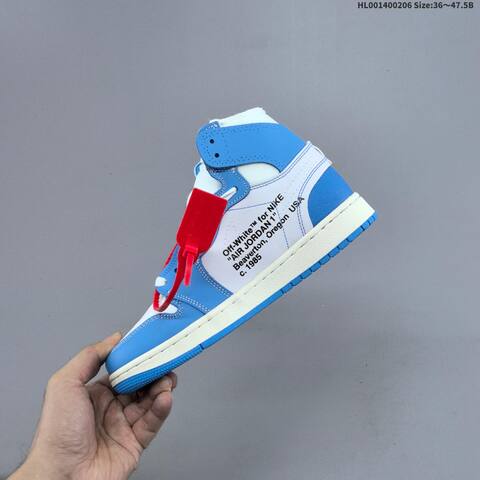 OFF-WHITE x Air Jordan 1 Retro High White The The OG AIR JORDAN 1 Aj1 Lifestyle (BS-66676)