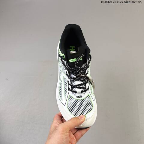 HOKA ONE ONE Clifton One9 White Black Neon Green EU 36-45 Running Shoe Running Sneakers - Unisex (BS-69442)