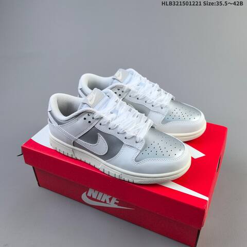 Nike Dunk Low White Silver Grey Sail EU 35 5-42 Skate Shoe - Unisex (BS-62525)