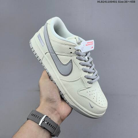 Nike Dunk SB Low Supreme Off White Grey Black Red EU 36-45 Skate Shoe - Unisex (BS-60992)