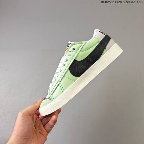 Nike Blazer Low 77 JUMBO Light Green White Black Cream EU 36-45 Skate Shoe - Unisex (BS-63133)