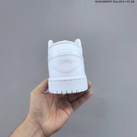 Air Jordan 1 Low Triple White AIR JORDAN 1 Aj1 Lifestyle (BS-66602)