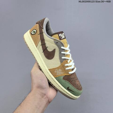 Zion Williamson x Air Jordan 1 Retro Low OG Voodoo AIR JORDAN 1 Aj1 Lifestyle (BS-66845)