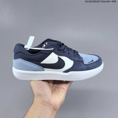 Nike SB Force 58 Navy Blue Light Blue White EU 36-45 Skate Shoe - Unisex (BS-62162)