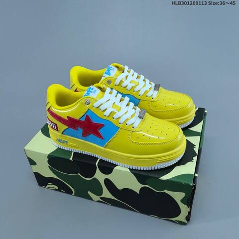 BAPE BAPE STA Low University Blue White Black EU 36-45 Skate Shoe - Unisex (BS-62022)