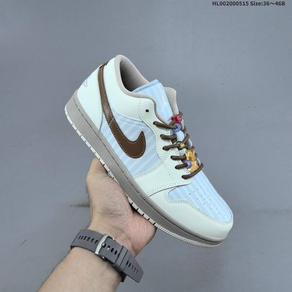 Jordan Air Jordan 1 Low white / light blue / brown 36~46B casual