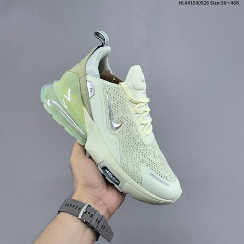 Nike Air Max 270 Premium Pale Yellow Silver Light Green EU 36-46 Running Shoe - Unisex (BS-60105)