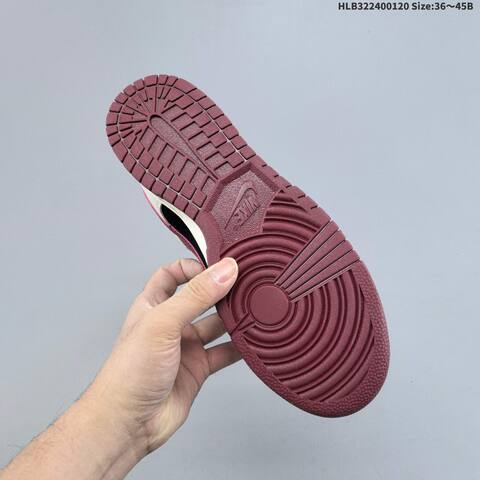 Nike Dunk Low Retro DIY Sail Black Burgundy White EU 36-45 Skate Shoe - Unisex (BS-61868)
