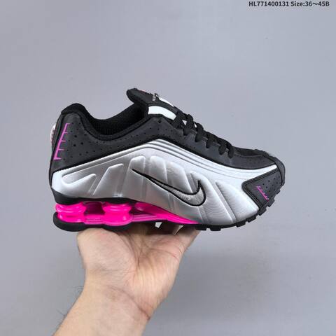 Nike Shox R4 Black Silver Pink White Blue EU 36-45 Running Shoe - Unisex (BS-61611)