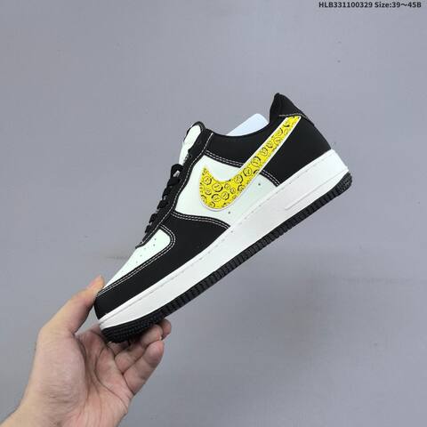 Nike Air Force 1 07 Black White Yellow Red Gold EU 36 45 Sneaker EU 36-45 - Unisex (BS-61040)