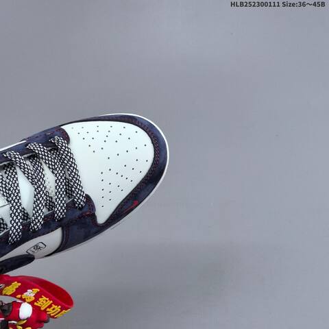 Nike SB Dunk Low Retro DIY White Navy Red EU 36-45 Skate Shoe - Unisex (BS-62051)
