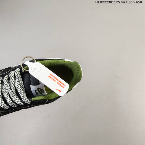Nike Air Force 1 07 Black White Green EU 36-45 Sneaker - Unisex (BS-63086)
