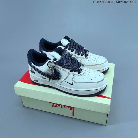 Nike Air Force 1 07 Low White Navy Red Black EU 36-45 Sneaker - Unisex (BS-62017)