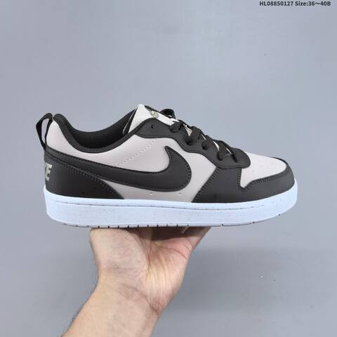 Nike Court Borough Low Black White Light Grey EU 36-40 Skate Shoe - Unisex (BS-61720)