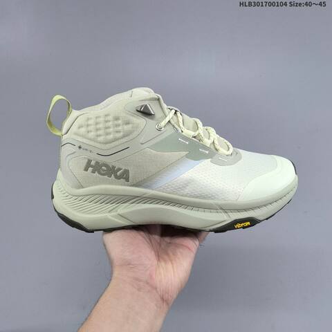 HOKA ONE ONE Transport Hike GTX Light Grey Off White Pale Yellow Black EU 40-45 Trail Shoe Trail Running Sneakers - Men's (BS-69412)
