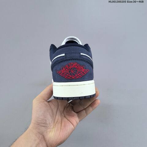 Air Jordan 1 Low Obsidian Suede AIR JORDAN 1 Aj1 Lifestyle (BS-66692)