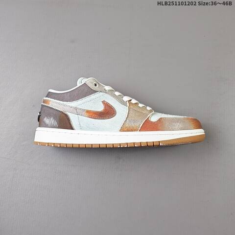 Air Jordan 1 Low SE Multi-Color Distressed AIR JORDAN 1 Aj1 Lifestyle (BS-67563)
