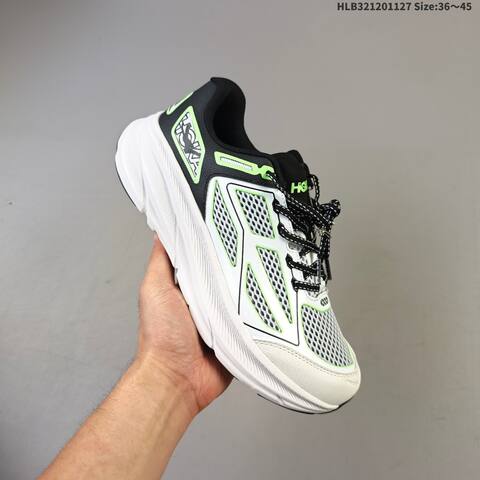 HOKA ONE ONE Clifton One9 White Black Neon Green EU 36-45 Running Shoe Running Sneakers - Unisex (BS-69442)