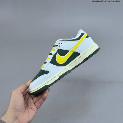 Nike SB Dunk Low White Dark Green Yellow Sail EU 36-46 Skate Shoe - Unisex (BS-59887)
